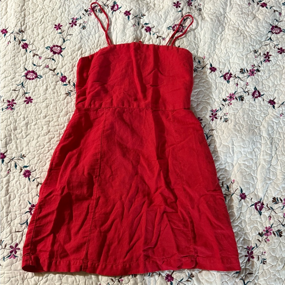 Zara Women’s Red Spaghetti Strap Dress